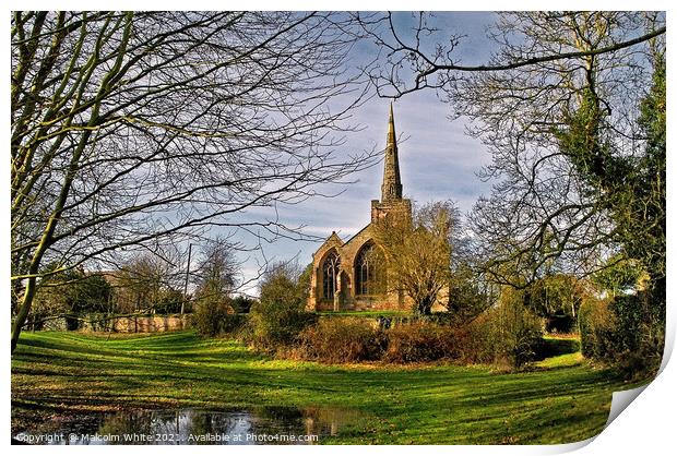 Appleby Magna St Michael and All Angels Church Print by Malcolm White