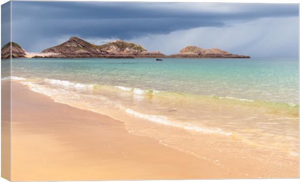Erquy cape and the beach Canvas Print by Laurent Renault