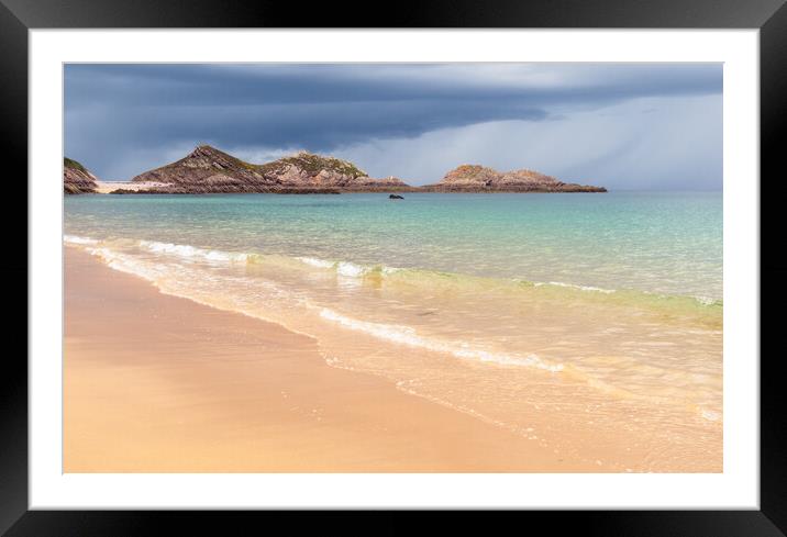 Erquy cape and the beach Framed Mounted Print by Laurent Renault