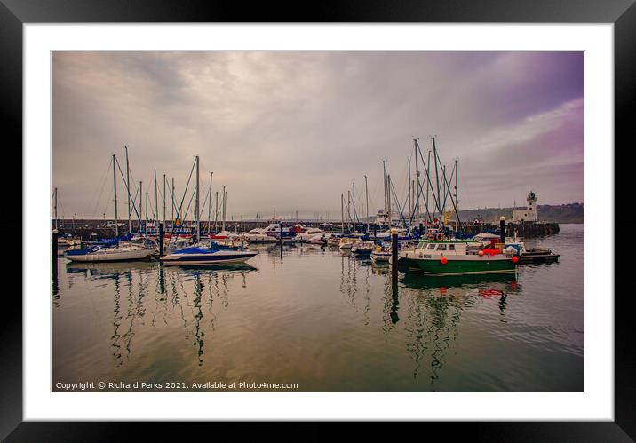 Scarborough Harbour before the storm Framed Mounted Print by Richard Perks
