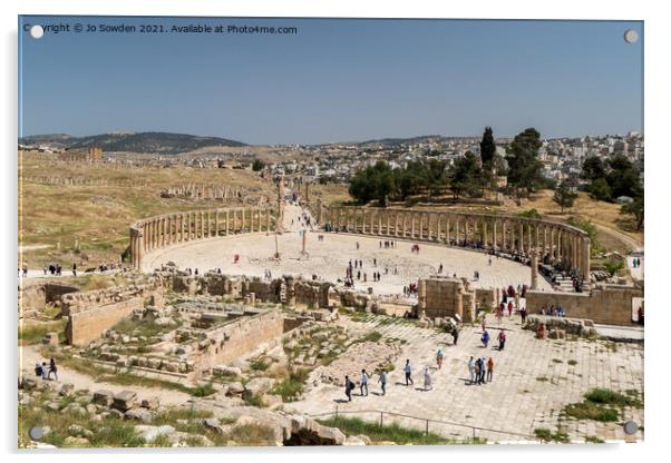 Jerash Ruins, Jordan  Acrylic by Jo Sowden