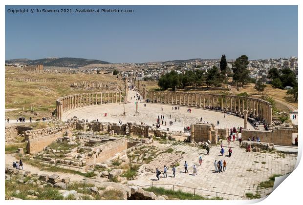 Jerash Ruins, Jordan  Print by Jo Sowden