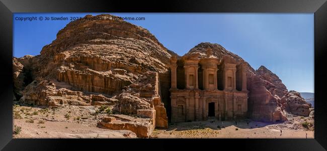 The Monastery, Petra, Jordan Framed Print by Jo Sowden