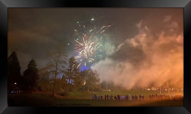 Clough hall park firework display  Framed Print by Daryl Pritchard videos
