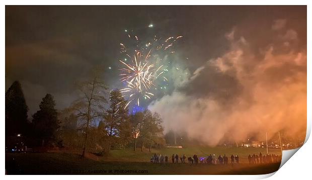Clough hall park firework display  Print by Daryl Pritchard videos