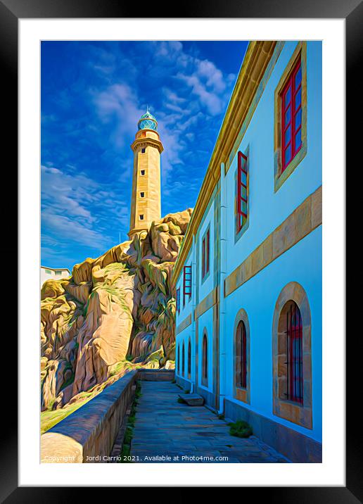 Cape Vilan lighthouse, Galicia Framed Mounted Print by Jordi Carrio