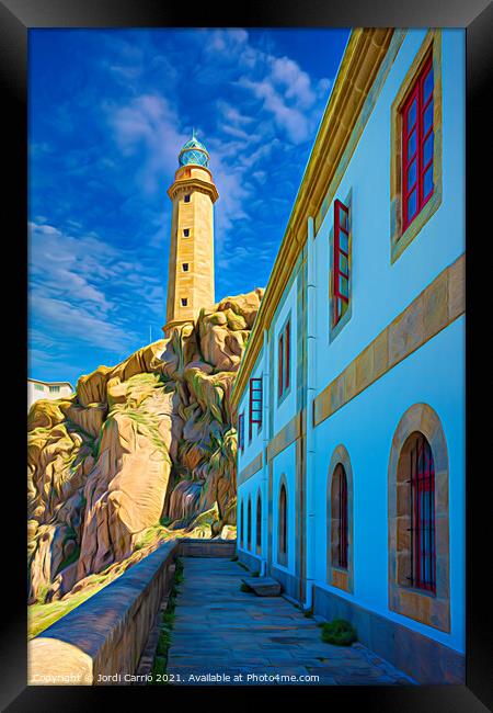 Cape Vilan lighthouse, Galicia Framed Print by Jordi Carrio