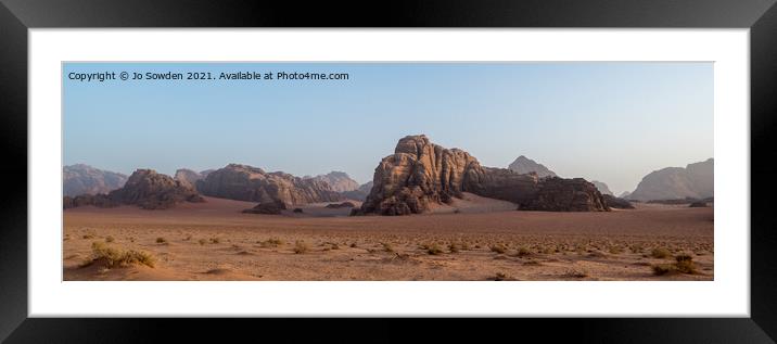 Dawn  in Wadi Rum Framed Mounted Print by Jo Sowden