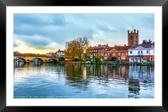 Henley on Thames Framed Mounted Print by Ian Lewis