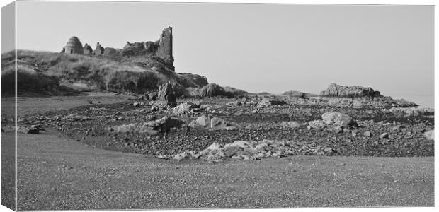 Dunure Castle at low tide Canvas Print by Allan Durward Photography