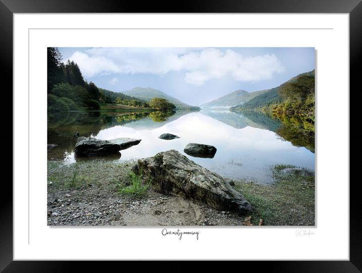 One misty morning Loch Eck Scotland Framed Mounted Print by JC studios LRPS ARPS