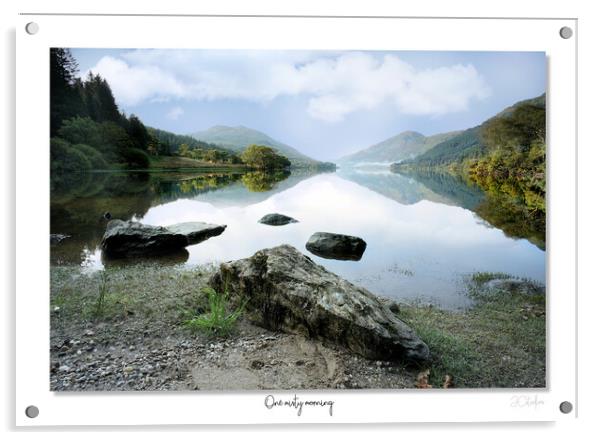 One misty morning Loch Eck Scotland Acrylic by JC studios LRPS ARPS