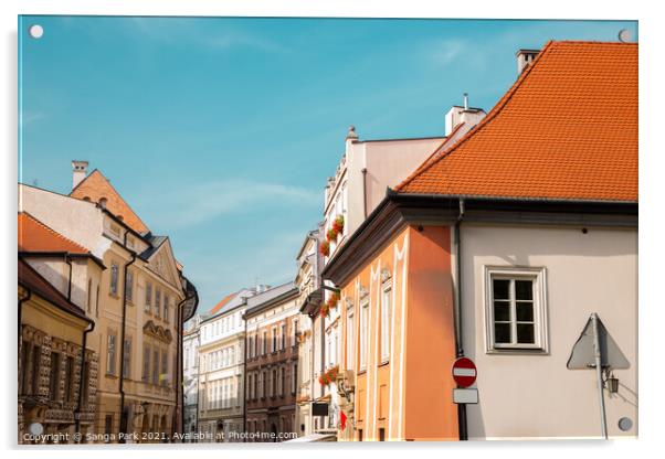Krakow old town Acrylic by Sanga Park