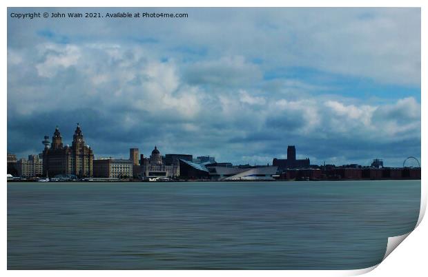 Liverpool Waterfront Skyline  Print by John Wain