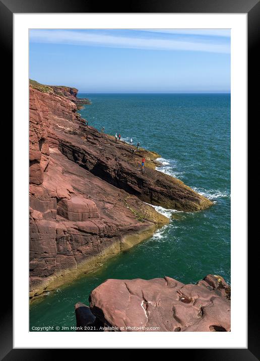Seaton Cliffs, Arbroath Framed Mounted Print by Jim Monk