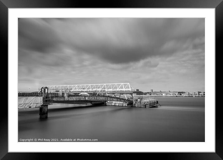 Seacombe ferry landing Framed Mounted Print by Phil Reay