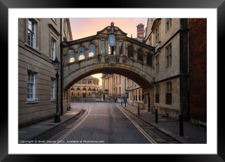 Oxford Hertford Bridge (Bridge Of Sighs) Framed Mounted Print by Brett Gasser