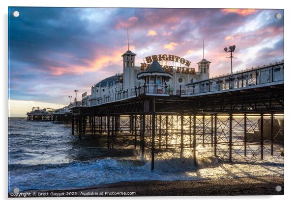Brighton Palace Pier Acrylic by Brett Gasser
