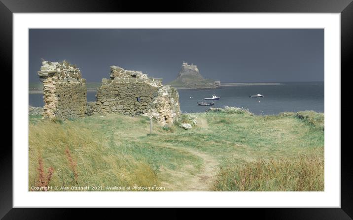 Lindisfarne from Steel End Framed Mounted Print by Alan Dunnett