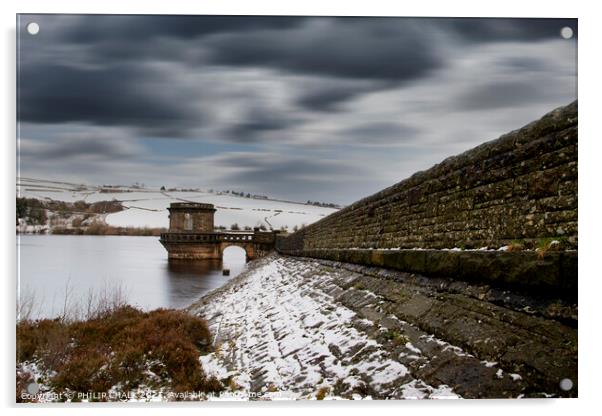Digley reservoir south west Yorkshire 592  Acrylic by PHILIP CHALK