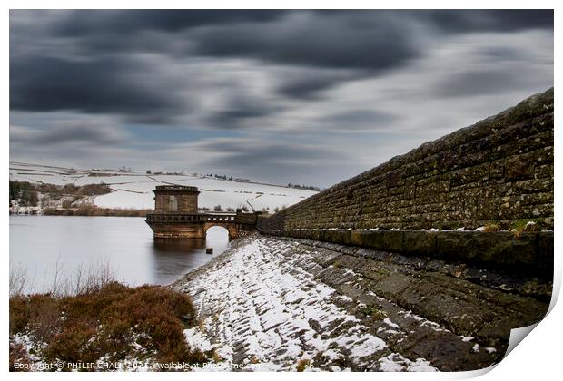 Digley reservoir south west Yorkshire 592  Print by PHILIP CHALK