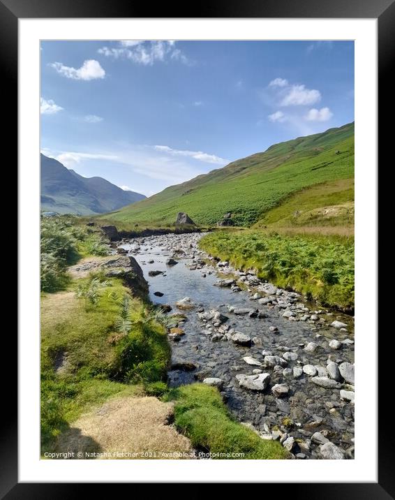 A calm Stream At Honnister Pass, Cumbria Framed Mounted Print by Natasha Fletcher
