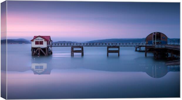 Mumbles pier and lifeboat station Canvas Print by Leighton Collins