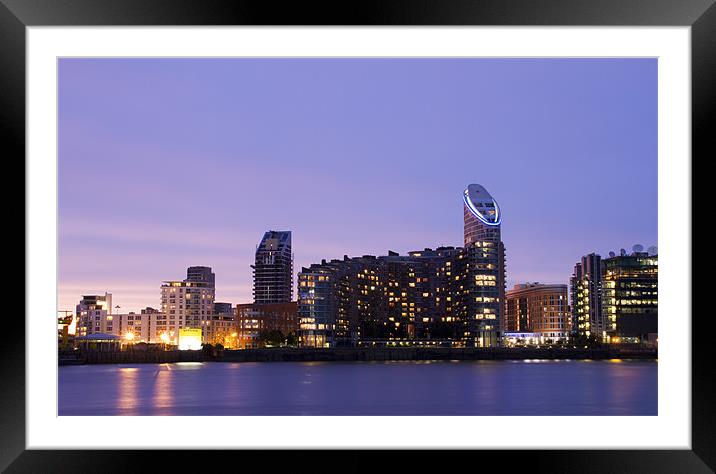 Docklands apartments Framed Mounted Print by David French