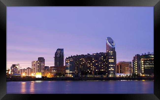 Docklands apartments Framed Print by David French