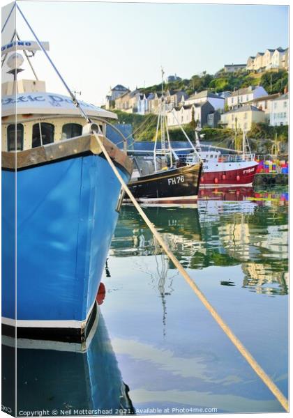 Mevagissey Trawlers. Canvas Print by Neil Mottershead
