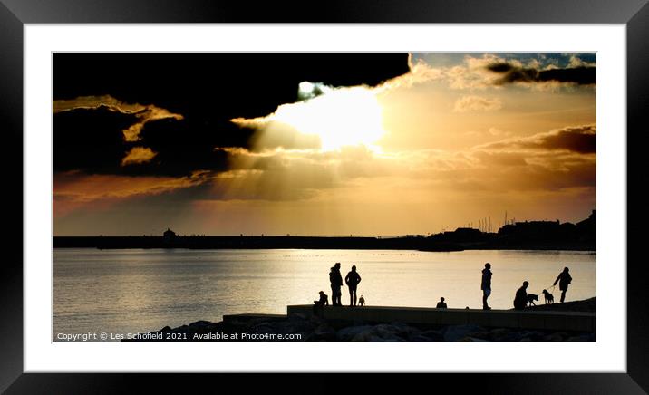 Dark Skies and  Shadows Framed Mounted Print by Les Schofield
