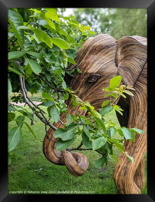 Elephant sculpture in Green Park, London Framed Print by Rehanna Neky