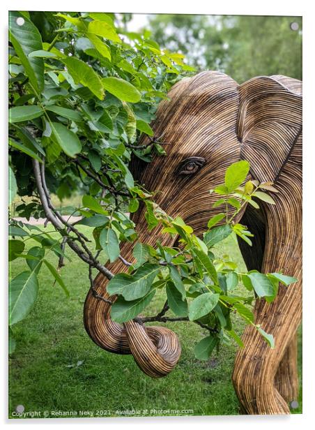 Elephant sculpture in Green Park, London Acrylic by Rehanna Neky