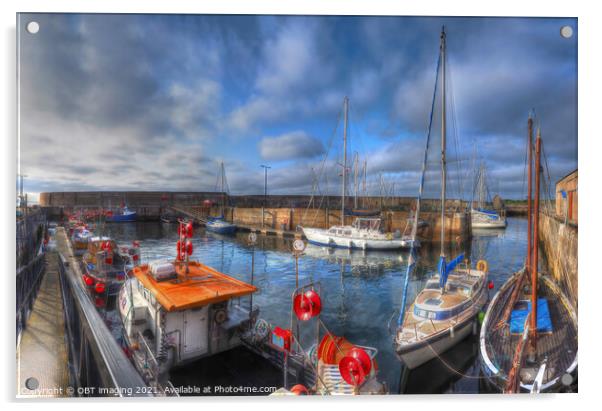 Whitehills Village Harbour Banffshire Scotland  Acrylic by OBT imaging