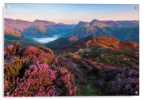 The Cumbrian Mountains Acrylic by John Finney
