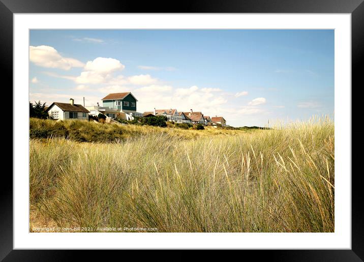 Coastal Property at Anderby creek. Framed Mounted Print by john hill