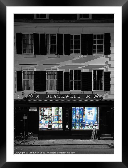 Blackwell's Oxford Framed Mounted Print by Cliff Kinch