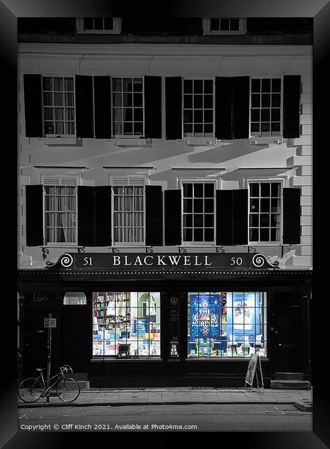 Blackwell's Oxford Framed Print by Cliff Kinch