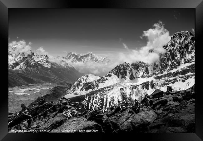 Sagarmatha National Park. Nepal, Himalaya. Framed Print by Sergey Fedoskin