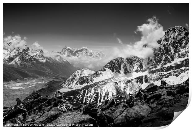 Sagarmatha National Park. Nepal, Himalaya. Print by Sergey Fedoskin