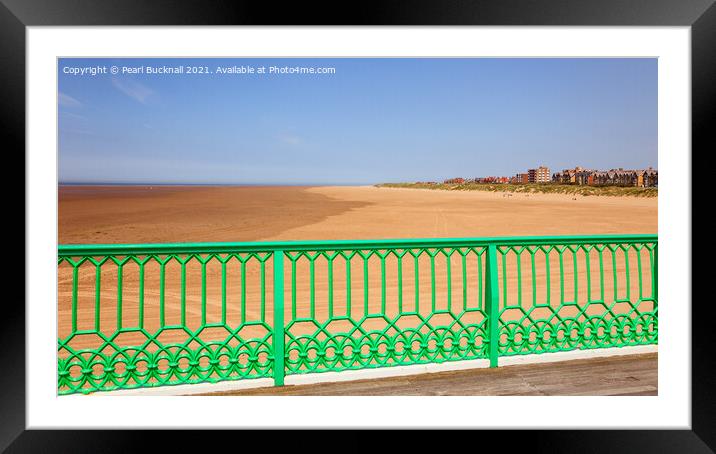 View from Lytham St Annes Pier Framed Mounted Print by Pearl Bucknall