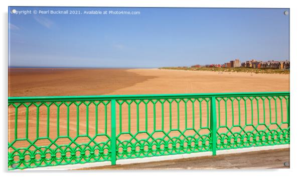 View from Lytham St Annes Pier Acrylic by Pearl Bucknall