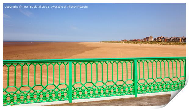 View from Lytham St Annes Pier Print by Pearl Bucknall