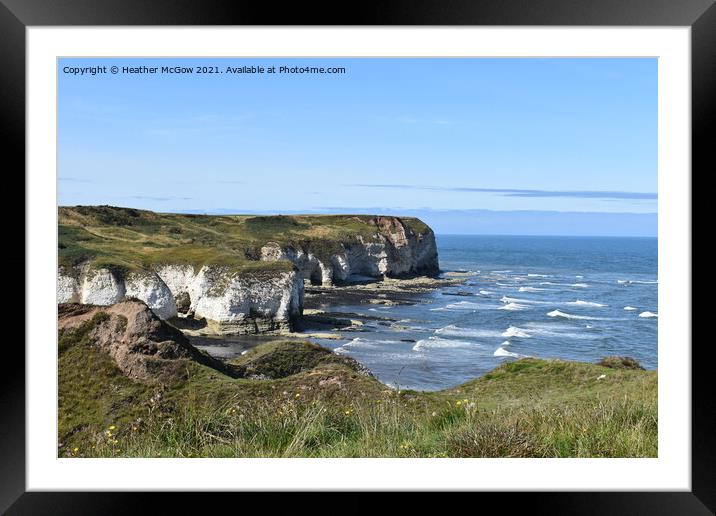 Flamborough Head Seascape Framed Mounted Print by Heather McGow