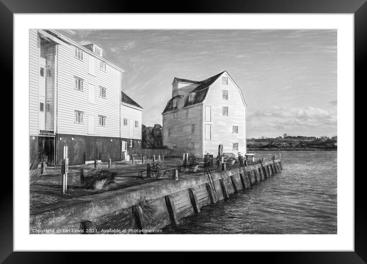 A Sketch of Woodbridge Tide Mill  Framed Mounted Print by Ian Lewis