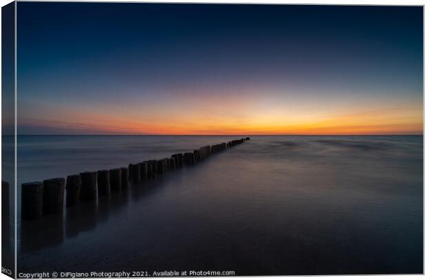 Sunset at Preilos Beach Canvas Print by DiFigiano Photography