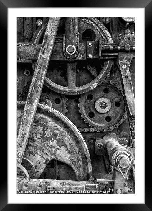 Cogs and Chains Framed Mounted Print by DiFigiano Photography