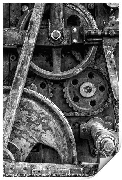 Cogs and Chains Print by DiFigiano Photography