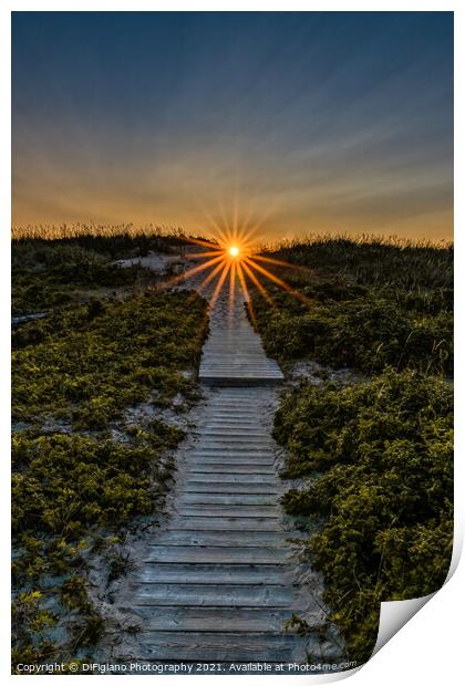 Sunset at the Beach Print by DiFigiano Photography