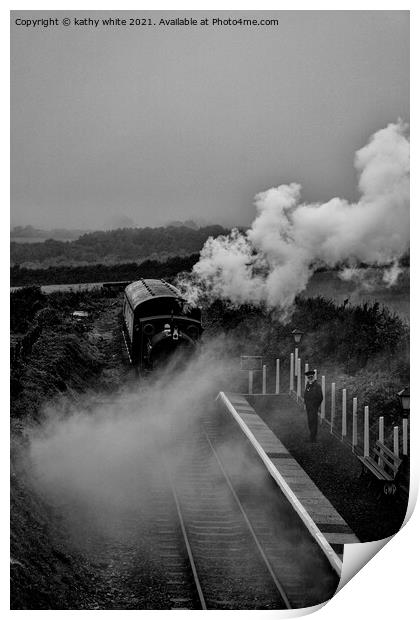 Cornwall  steam train Print by kathy white